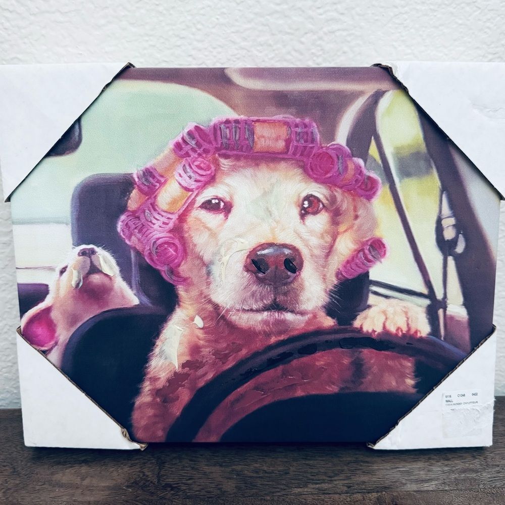 Cute Funny Motherhood Dog & Puppies Canvas Wall Art Decor